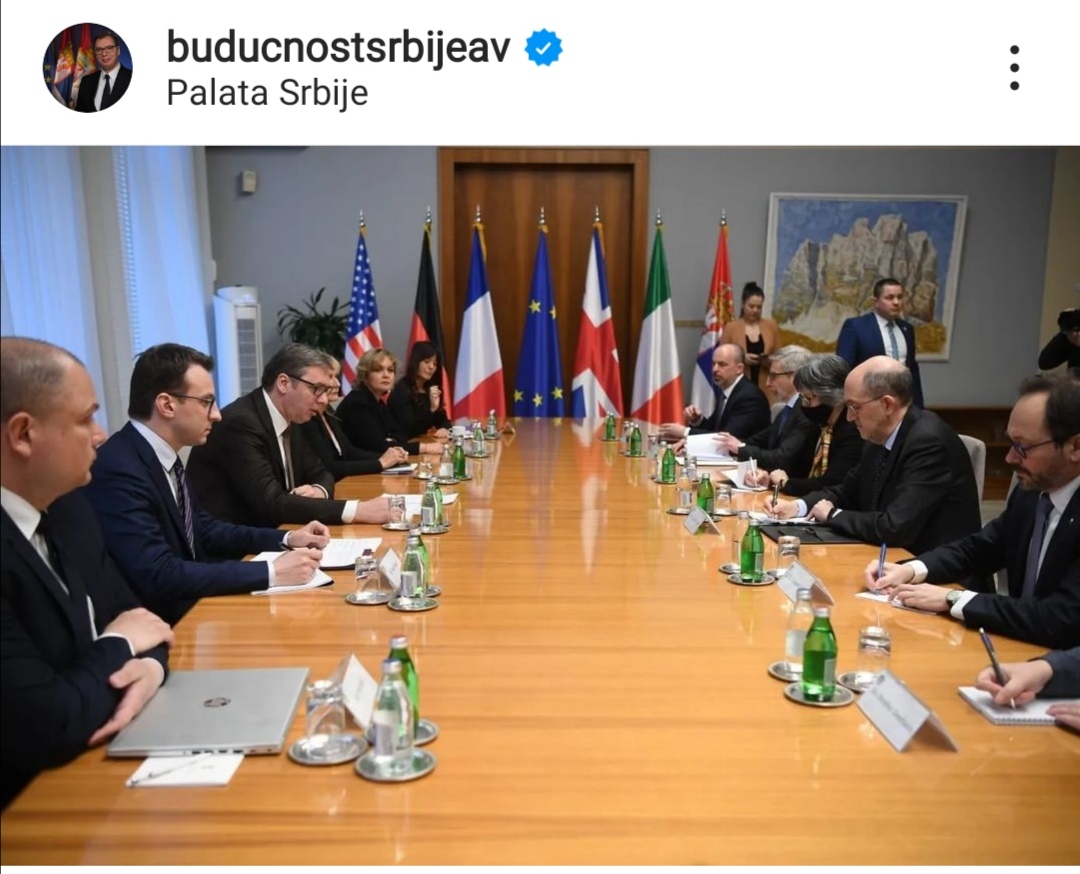 Predsednik Vučić razgovarao sa Kvintom, sledi jos sastanaka